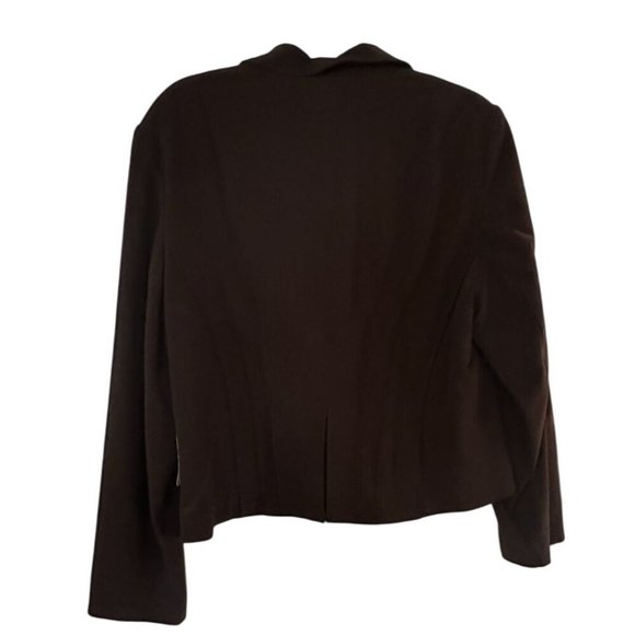 Lane Bryant Womens Jacket Chocolate Brown Single Button Size 20 - Picture 2 of 2